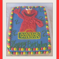 Elmo Birthday 11x15 sheet cake. All BC, hand drawn Elmo, (should have done transfer). Thanks KimAZ for inspiration!!