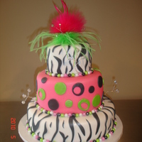Graduation Party Cake Zebra print graduation cake. This cake started out as a disaster but finished the second version of the cake 30 minutes before it needed to...