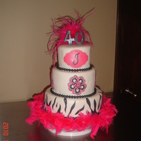 Black/pink Birthday Cake Chocolate and white cake. I had some issues with this cake but in the end the party girl loved it!!