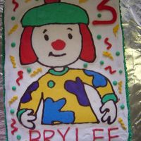 Jojo's Circus Birthday Cake I made Jojo out of Frozen buttercream transfer.