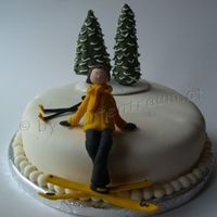 Cross Country Skiing Cake 