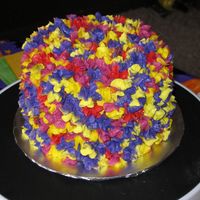 Colorful Flowers Just playing with left over frosting