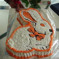 An Easter Bunny THIS IS A PRACTICE CAKE I MADE FOR MY KIDS