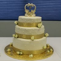 Dsc00239.jpg 50th wedding Anniversary cake for my in-laws. This is my 6th cake.