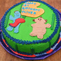 Olvers 1St Birthday Chocolate vanilla swirl cake with buttercream icing