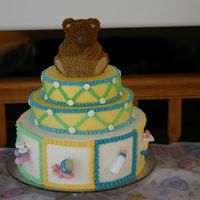 Let's Welcome Baby Boy a friend his have a baby boy bears and blues and greens are the favorite so. We have have chocolate and vanilla cakes covered in...