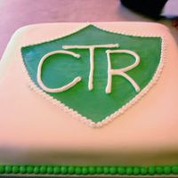 Lds Baptism I did a vanilla cake covered in BC and Fondant for my son's LDS Baptism