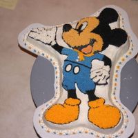 Cub Scout Mickey This was done by my 8 y/o Son for a cub scout project, I gave him very little help, lots of advise and supervision. Chocolate Cake with...