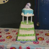 My Little Pony 1St Birthday I made this cake for my goddaughter's 1st birthday. It was my first big cake and my first cake with columns. I'm happy with the...