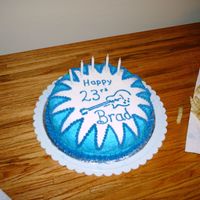Guitar Birthday This cake was for a guitar player. Devil's food cake with twinkie filling. All BC decorations with blue sugar on sides.