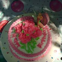 My First Cake With Roses Not elaborate by any means but my first.