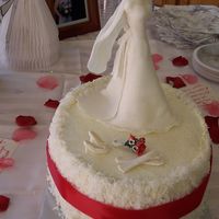 1 Of 4 Brides Dress My very first cake. I got this idea from Cake Central, I am so sorry I can't locate the original designer to give her credit and much...