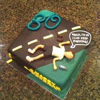 Runner Birthday Cake I made this for a friend who has a history of running races without training and making herself sick. She has a great sense of humor about...