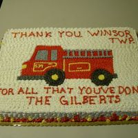 Fire Engine Cake Made for a firehouse christmas party. They wanted the cake to be red velvet so it would be red on the inside.