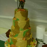 Hunter's Dream Bride wanted this cake Camoflage Cake done in buttercream instead of fondant.