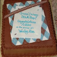 Trendy Shower Cake The inspiration for this is from an invitation. The original was a scrapbook style invite. I cut all the diamonds out of MMF and also the...