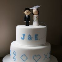 Cross Stitcher's Wedding Cake This was made for a bride who wins first prize awards at the Sydney Royal Easter show for her cross stitching