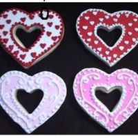 Cut Out Hearts Sugar cookies with royal icing