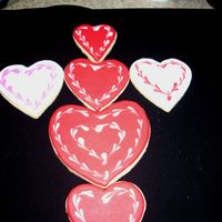 Simple Hearts Early Valentine cookies - sugar cookies with royal icing.