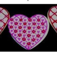 Valentine Hearts Sugar cookie with royal icing