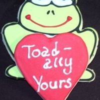 Toadally Yours Sugar cookie with royal icing - my take on a cookie I saw on this site.