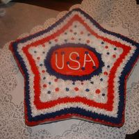 Star Cake 4Th Of July I did this for July 4th. I used a star pan and filled it in with stars. It was fun and easy!