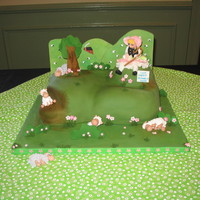 Nursery Rhyme Cake Contest I won second place for my Little Bo Peep cake. Everything is edible