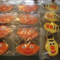 Bert And Ernie Cookies Hand cut Bert and Ernie NFSC with RI to go with the cookie monster and ernie cookies I made for my daughters 2nd birthday party!