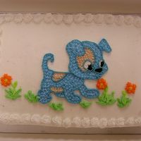 Puppy Cake This is the first cake that I made in my cake decorating classes.