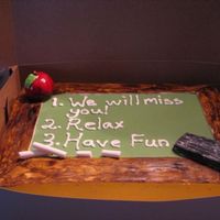 The Teacher Ate My Homework! I know there are a lot of these on here...Thank you all for the ideas. Here is a cake done this week for a Teacher's Retirement party....