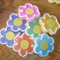 Floral Cookies vanilla short bread cookieslemon icing