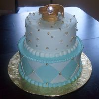Goodall 50Th Anniversary all buttercream with fondant accents and gold dregrees