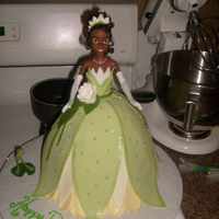 Princess Tiana princess tiana barbie, doll pan and an additional 8" cake