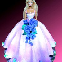 Barbie mmf covered cake. barbie doll toy.