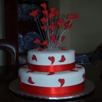 Wedding Celebration Cake Made for a friends wedding. both layer choc mud cake