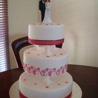 3 Tier Wedding Cake 3 tier wedding cake made for friend.