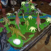 5Th Birthday Jurrassic Cake This cake was a joint project with my husband for our daughter's 5th birthday. She wanted a "Jurrassic Park cake." She didn...