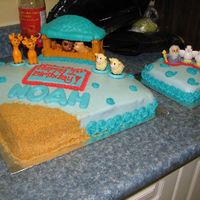 Noah's Ark It's been a while since I've decorated a cake, so I really actually enjoyed making this one! A friend requested a cake for her...