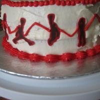 Player Silhouettes This is the side of my Raptor Cake with the chocolate transfer player silhouettes