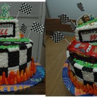 Will's "cars" Birthday Cake Will turned 3 years old and begged for a 'Cars' cake. WASC cake with Almond Buttercream.
