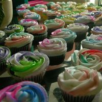 Colorful Cupcakes I made these cupcakes for a college event. I piped the bag with any color combination I could come up with to get the airbrushed effect...