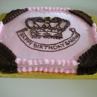 Juicy Couture Juicy Couture cake with buttercream and chocolate icing. My client wanted to go along with the pink theme and requested a strawberry cake...