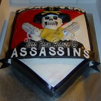 Army Unit Logo This cake was for a unit about to deploy for Iraq. I was very happy with this one!1/3 sheet iced in buttercream with white chocolate...