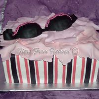 Pink And Black Support Cake Another Bra birthday cake. Someone just pointed out that it looks like Victoria's Secret box. Not intended , just happened to be the...