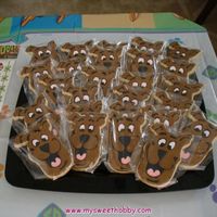 Scooby Doo Cookies NFSC with Antonia 74's icing. Made to be a favor for my son's spooky Scooby birthday cake.