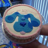 Blue's Clues My sweet daughter's 2nd birthday cake. She was so happy when she saw it. A clue, a clue she said. I was so glad to see that joy on her...