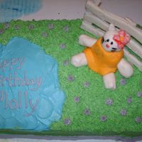 Hello Kitty Birthday I made this cake for my daughter's birthday. Still haven't quite gotten where I can smooth out all of the cracks on the mmf...