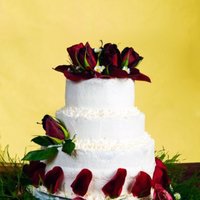 My Church Wedding Cake Top tier: Pecan pie cake with whip cream fillingMiddle tier: Almond cake with white chocolate cream cheese fillingBottom tier: Chocolate...