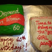 Depend Diaper Cake For A 60Th Birthday 2 types of chocolate cake with 7-minute frosting