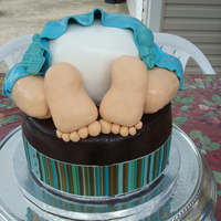 Baby Rump Cake Inspired by pics of cake decorators here on CC... too many to mention. It's a Mint chocolate chip Ice cream chocolate cake and Vanilla...